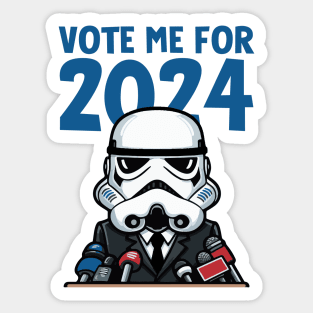 Vote me with force Sticker